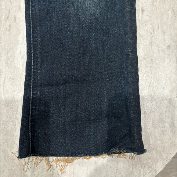 MOTHER The Runaway Skinny Flare Raw Hem Jeans In Wash Jaded - Picture 4 of 7